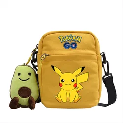 Sac à bandoulière Pokemon Pikachu, joli porte monnaie en toile, personnage de dessin animé Kawaii, jouets pour enfants, cadeaux 