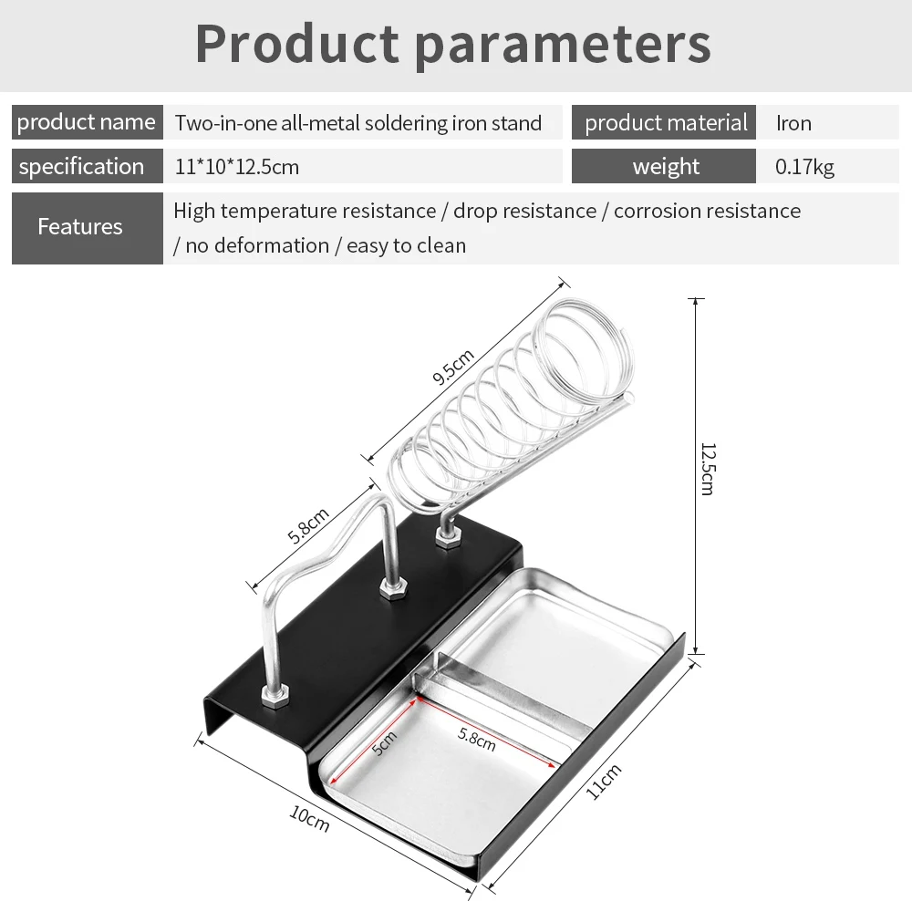 LUXAINZI Electric Soldering Iron Stand Metal Support Station High Temperature Resistance Soldering Iron Frame with Solder Sponge beehive tool bags