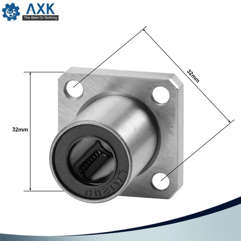 Hot sale 1pc LMK12UU 12mm flange linear bearing CNC Flange Linear Bush