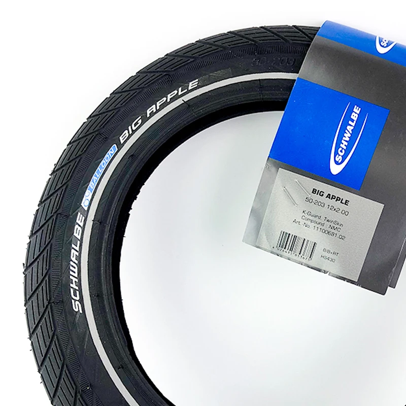 

Шина велосипедная Schwalbe Big Apple, 12x2,0 50-203 дюйма, Противоударная