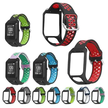 

Replacement Two-Color Silicone Wrist Strap Watchband Bracelet for Tomtom Runner 3/Adventurer/Golfer 2/Runner 2 Cardio/Spark 3 Mu