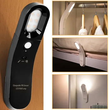 

Human Body Sensor Night Light USB Chargeable LED Wall Lamp Emergency Lighting Flashlight