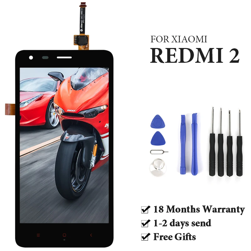 

OEM Black Replacement Parts For Redmi 2 LCD Screen Digitizer Assembly For Redmi 2 Pro Prime 2A LCD Display With Frame