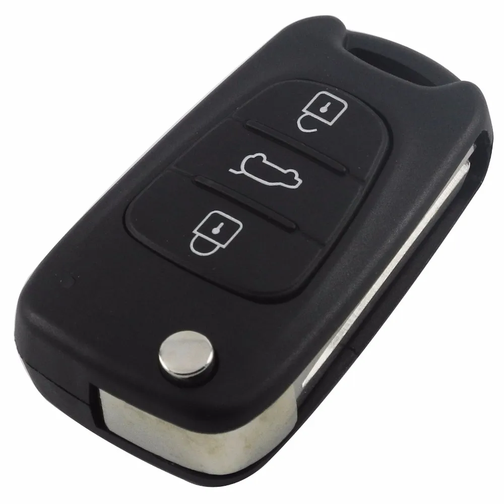Replacement Remote Car Key Shell 3 Buttons Flip Folding Key Case For Kia K2 K5 Rio 3 Picanto Ceed Cerato Sportage