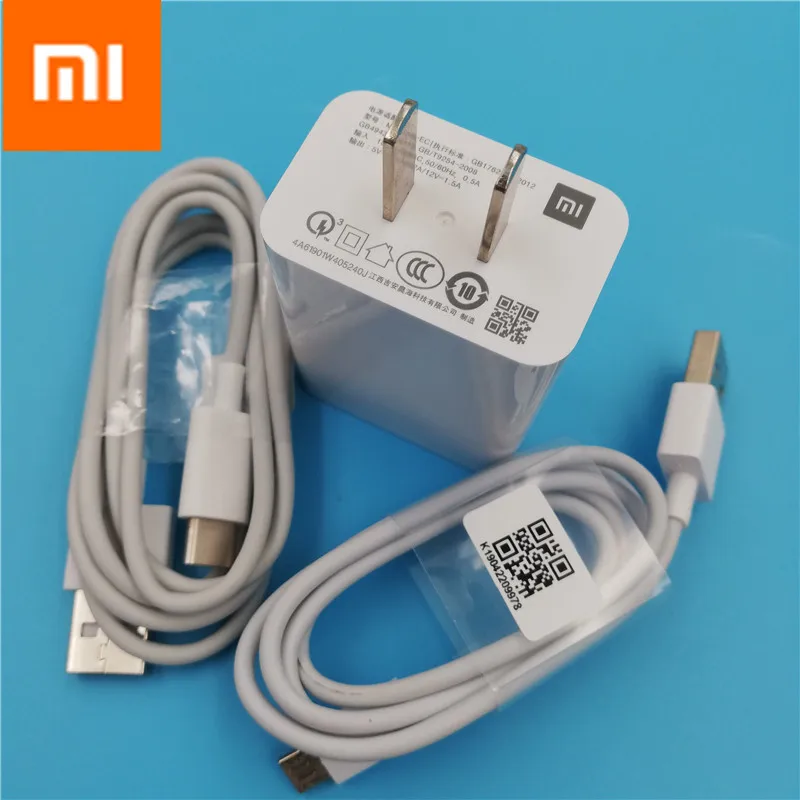 xiaomi mi 9 SE быстрое настенное зарядное устройство QC3.0 18 Вт Быстрое зарядное устройство адаптер 100 см USB 3,1 кабель для передачи данных для mi 9 SE 8 6 mi x 2 2S 3