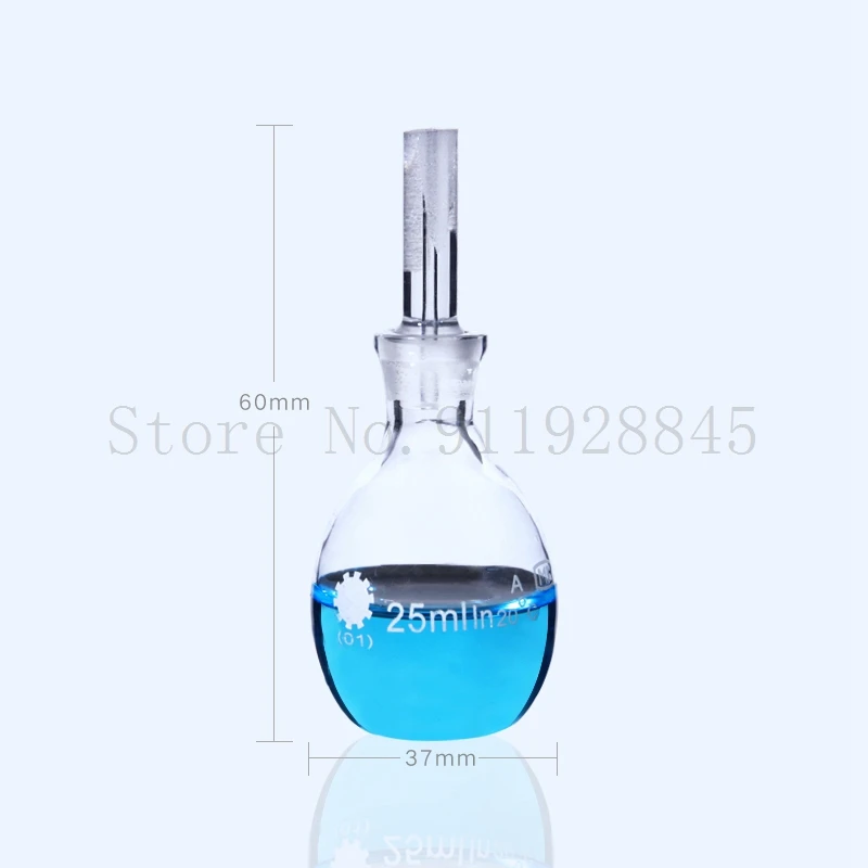 2pcs/lot Laboratory Glass Pycnometer Specific Gravity Bottle Picnometer