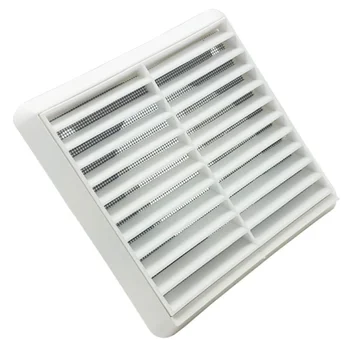 

1PC Air Vent Ventilation Grill Cover Wall Ceiling Mounted Vent Built-in Fly Screen Mesh for Bathroom Office Home (White, 100mm)