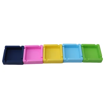 

Color High Quality Square Cigarette Ashtray Anti-fall High Temperature Silicone Ashtray Portable Home Car Ashtray Home Decor