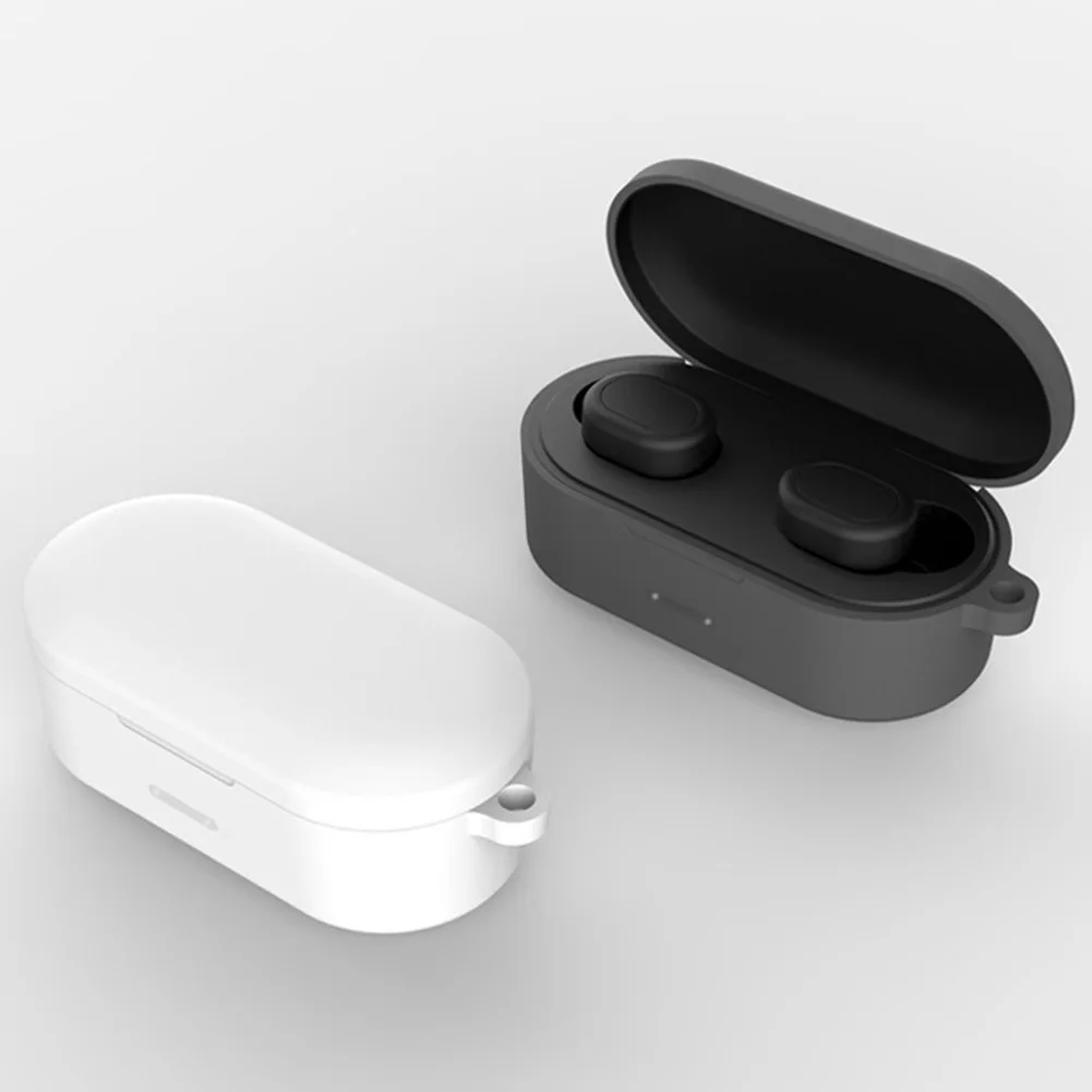 Простой силиконовый чехол для наушников подходит беспроводных QCY T1S/T2C bluetooth QS2