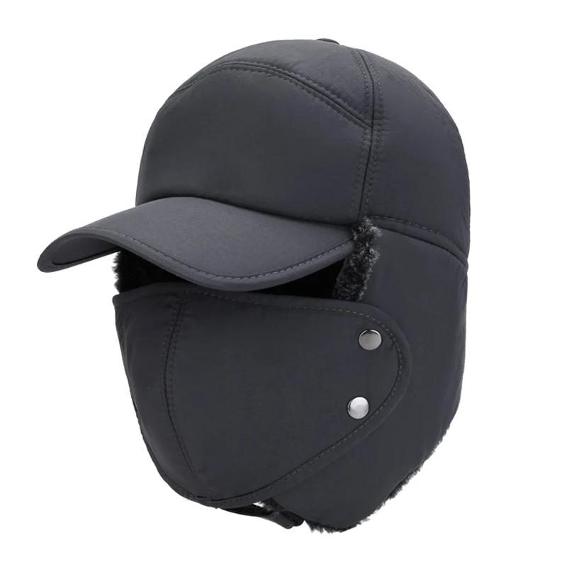 Men Hat Cap Ear Flap Warm Thicken Windproof Comfortable for Winter Outdoor Skiing YA88