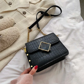 

women Stone grain handbags 2019 new fashion mini evening bag chain crossbody bags girls messenger bag