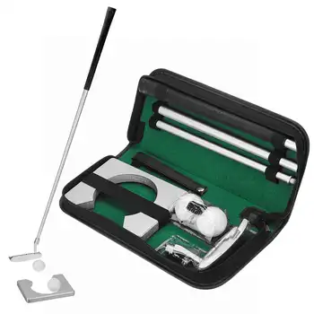 

Detachable Indoor Outdoor Golf Putter Gift Set Putting Cup Hole with Putter Ball Office Home Travel Putting Practice Tool Kits
