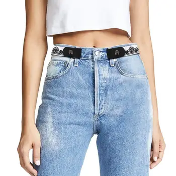 

Unisex PU Leather Buckle Free Stretch Belt Jeans Pants Dresses Plus Size No Buckle/Show Invisible Waist Belt for Men Women