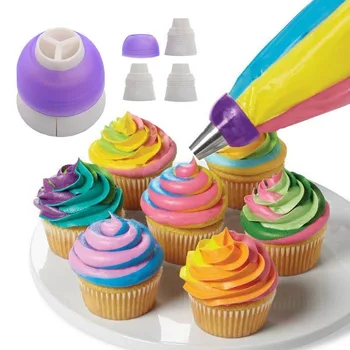 

3-color coupler Icing Piping NozzlesTipsSugar craft Pastry Decor Baking Tools Kits Confectionery equipment decorating cake tools