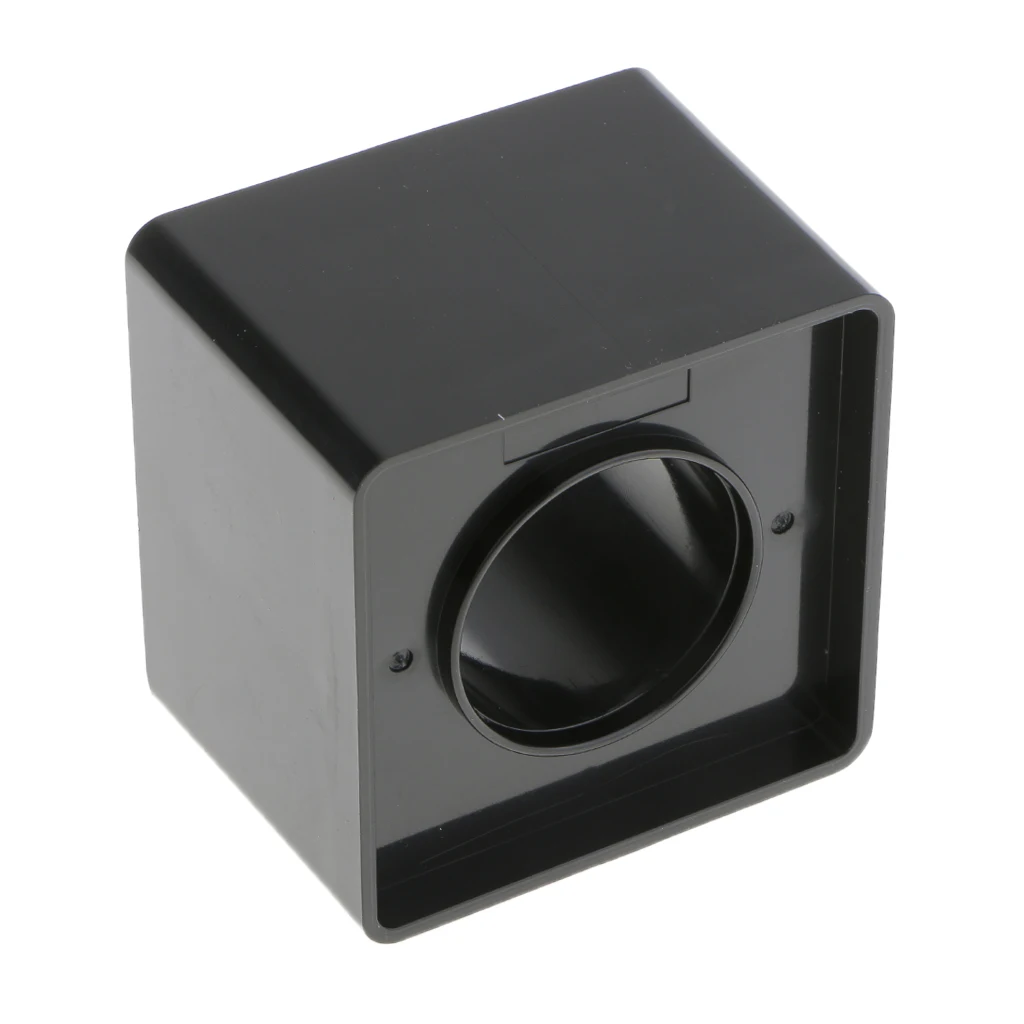 1pcs Black ABS Mic Microphone Interview Square Cube Logo Flag Station 39mm Hole