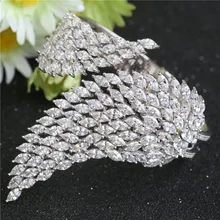 Французский бренд Преувеличенные Браслеты с крыльями и браслеты для Женский Браслет-манжета Белый Камень Роскошный Noeud повязки Pulseiras