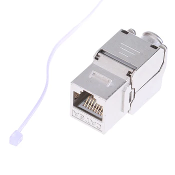 

Hot Keystone Cat6A Shielded FTP Metal Module Network Keystone Jack Connector Adapter