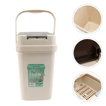 

1Pc Trash Can Bedroom Livingroom Home Office Kitchen Garbage Can Garbage Bin Wastebasket Tea Trash Can Container