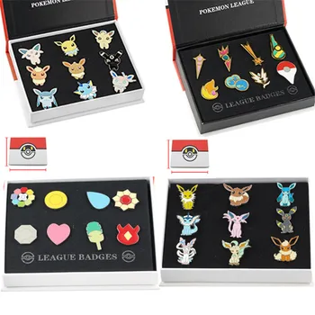 

Pokemon Gym Badges Kanto Johto Hoenn Sinnoh Unova Kalos League Region Pins Brooches Orange Islands Box Collection Pocket Monster