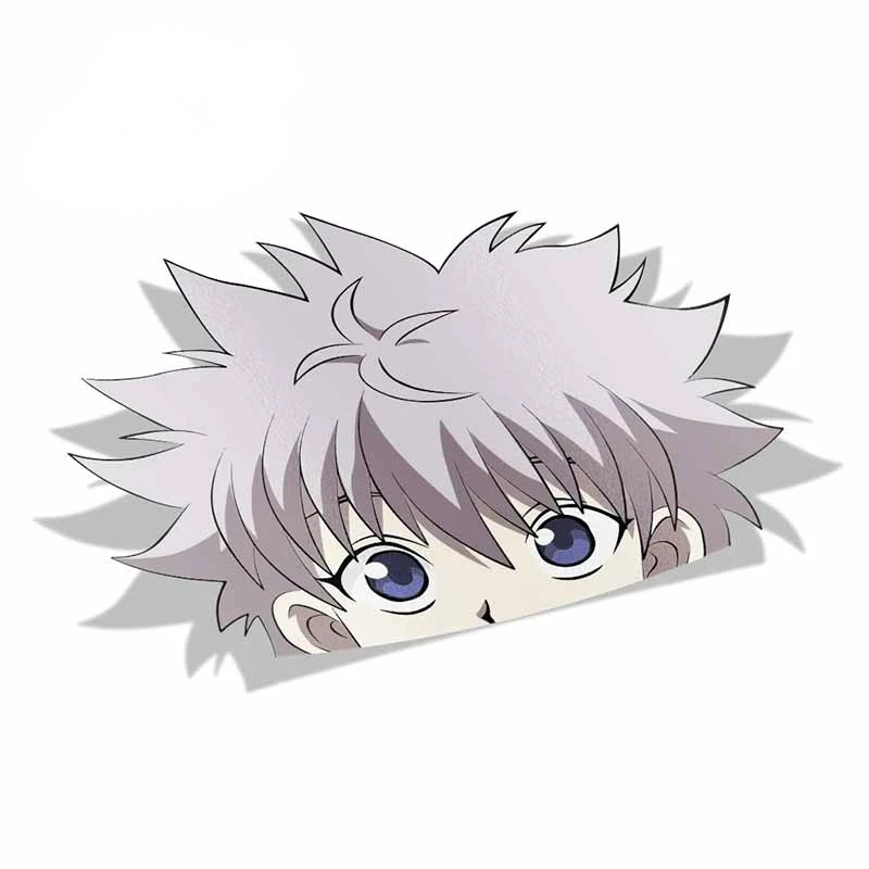 Killua Zoldyck Hunter X Peek Big Head аниме виниловая наклейка на автомобиль JDM Window багажник