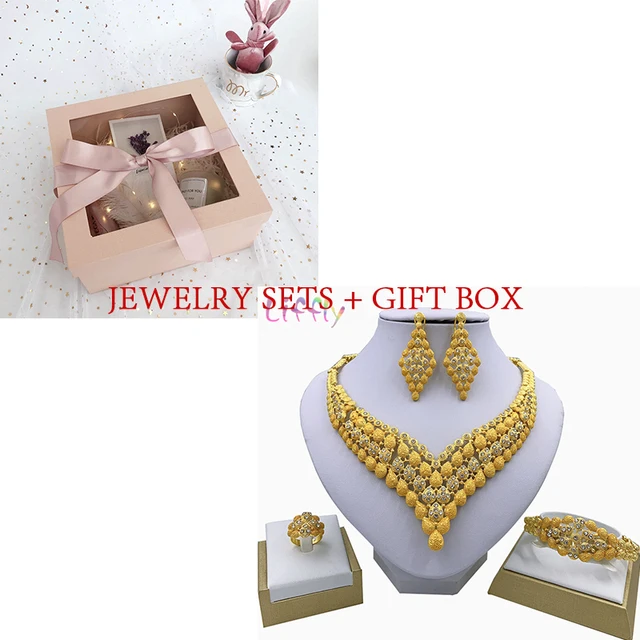 gold set and box