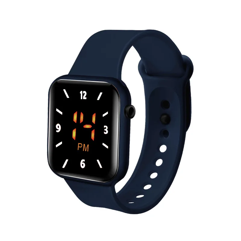 Hot Sales Led Women Men Digital Electronic Watch Fashion Square Dial Silicone Strap Waterproof Clock Men's Sport Watches Relogio
