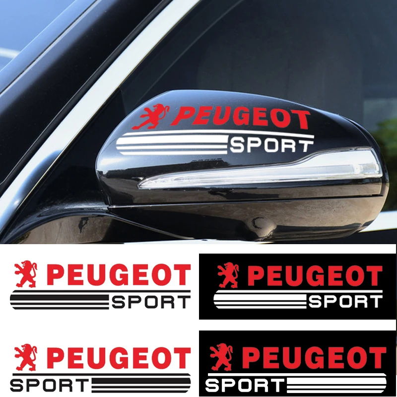 

2 pcs car Styling sticker rearview mirror stickers For Peugeot 308 408 508 RCZ 208 3008 2008 Car accessories