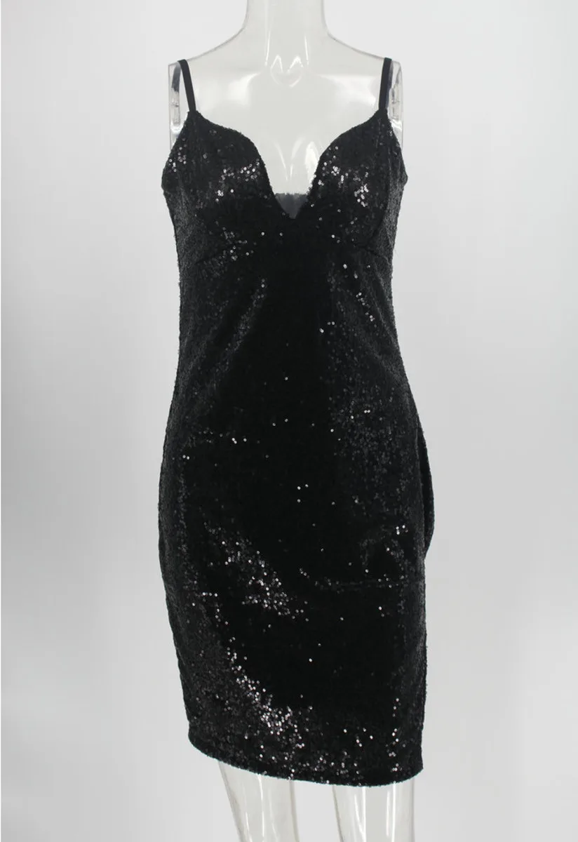Chic Glitter Party Short Cocktail Dress Sexy Sling Backless Sequin Charming Clubwear Real Pictures Vestido De Cóctel | Свадьбы и