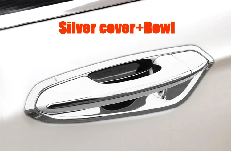 Нержавеющая Сталь автомобильный Стайлинг дверная ручка дверная чаша Накладка авто наклейка подходит для Ford Mondeo Fusion 2013- C1456 - Цвет: silver cover Bowl