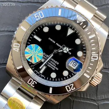 

top brand men's AAA luxury watch GMT series ceramic rose gold rlx 40MM dial date strap automatic mechanical wristwatch