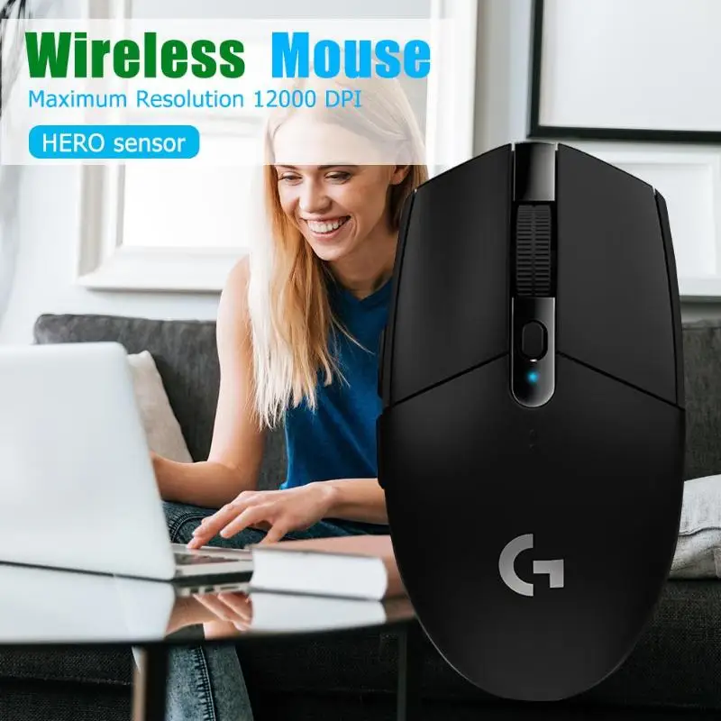 Оригинальная Беспроводная игровая мышь logitech G304 LIGHTSPEED 12000 dpi Регулируемая 2,4 GHz USB компьютерная геймерская 6 программируемых кнопок