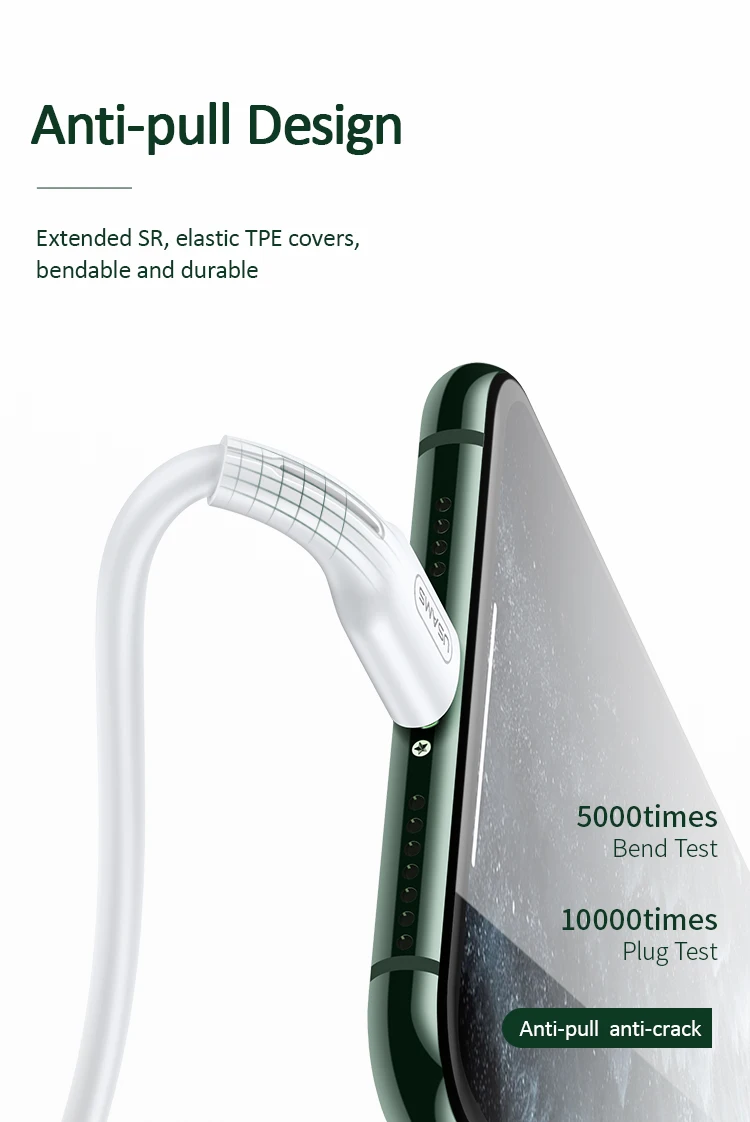 USAMS для usb c к Lightning зарядный кабель для iPhone xs max xr 8 7 6s plus 5S 11 apple ipad pro быстрое зарядное устройство pd кабель
