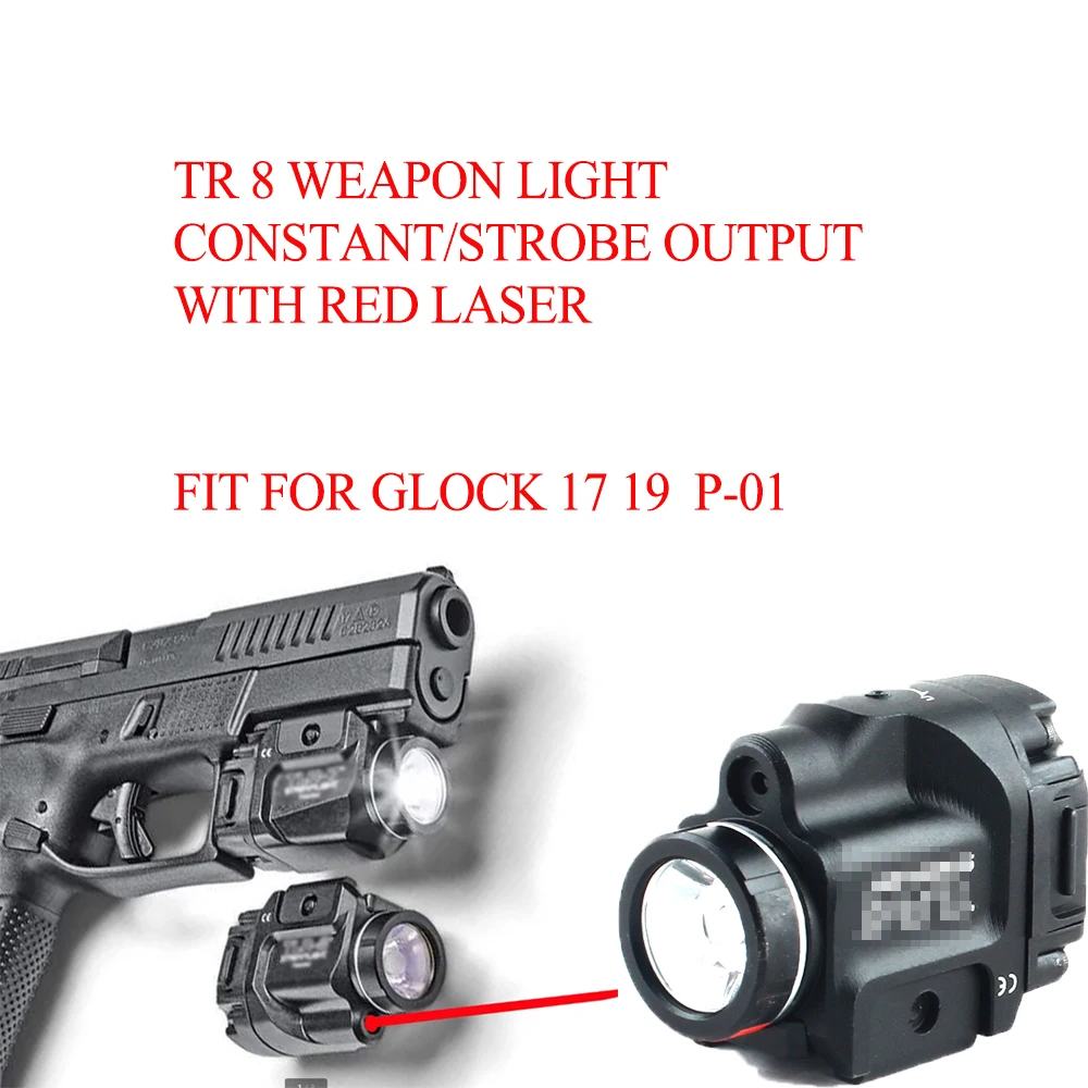 Tactical TLR 8 Fullsize LED Weapon Light With Red Laser Sight For