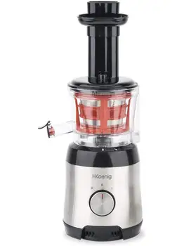 

H.Koenig Licuadora para Frutas y Verduras de Prensado en Frío, Extractor de Jugos, 0.75 Litro, 78.6 RPM, 150 W, Acero Inoxidable