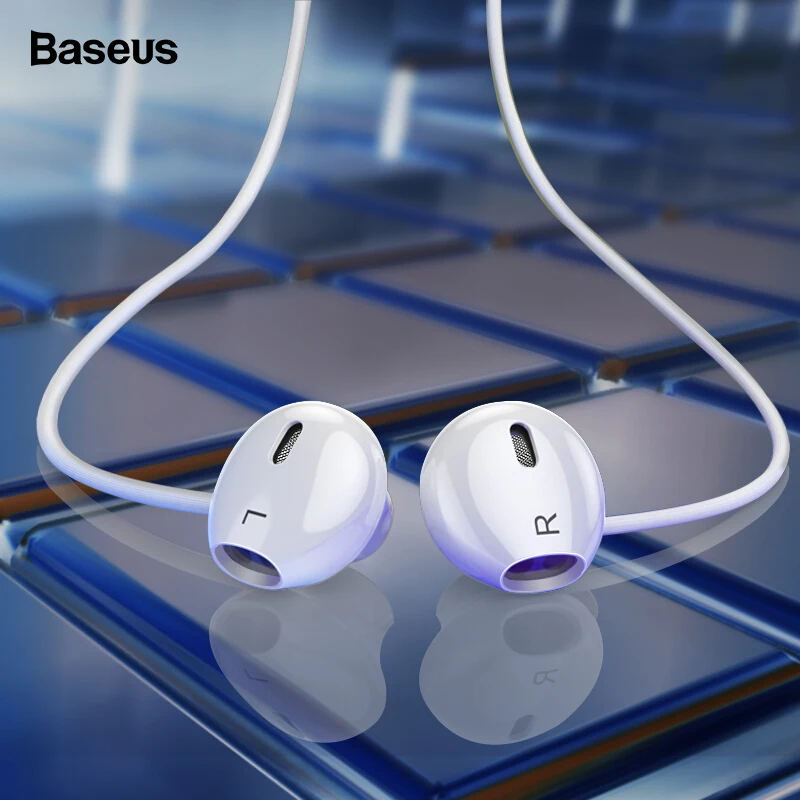 Baseus проводные наушники-вкладыши гарнитура с микрофоном стерео Бас Звук 3 5 мм