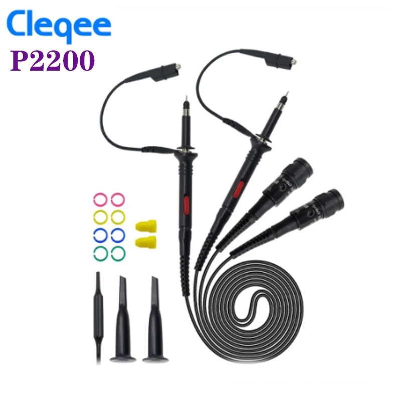 Cleqee высокое качество P2060 P2100 P2200 DC-60MHz ~ 200 датчик осциллографа на МГц 1X/10X BNC Тесты Lead