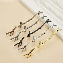 

European Style Black Branch Handle Korean Personality Modern Minimalist Creative Cabinet Wardrobe Door Handle Retro Single Hole