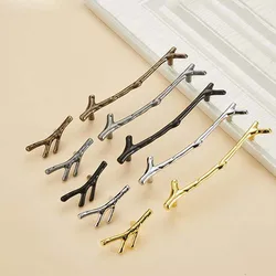 European Style Black Branch Handle Korean Personality Modern Minimalist Creative Cabinet Wardrobe Door Handle Retro Single Hole