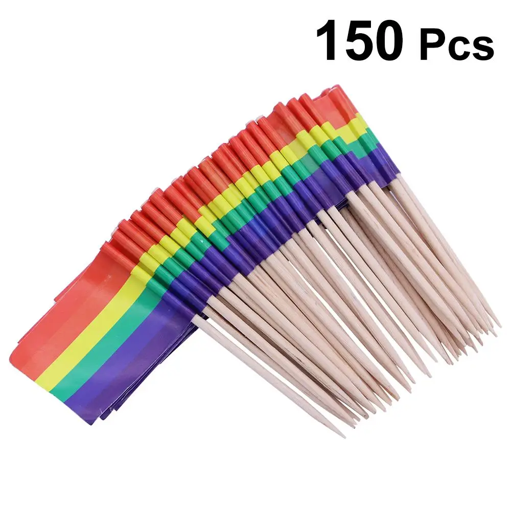 150 шт Мини деревянные зубочистки декоративные Национальный флаг зубочистка торт