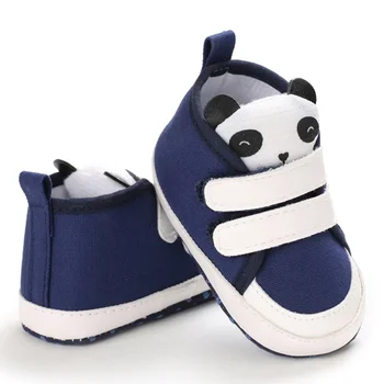 

Cute Autumn Winter Baby Boys Girls cartoon panda pattern casual soft bottom Velcro baby toddler shoes New