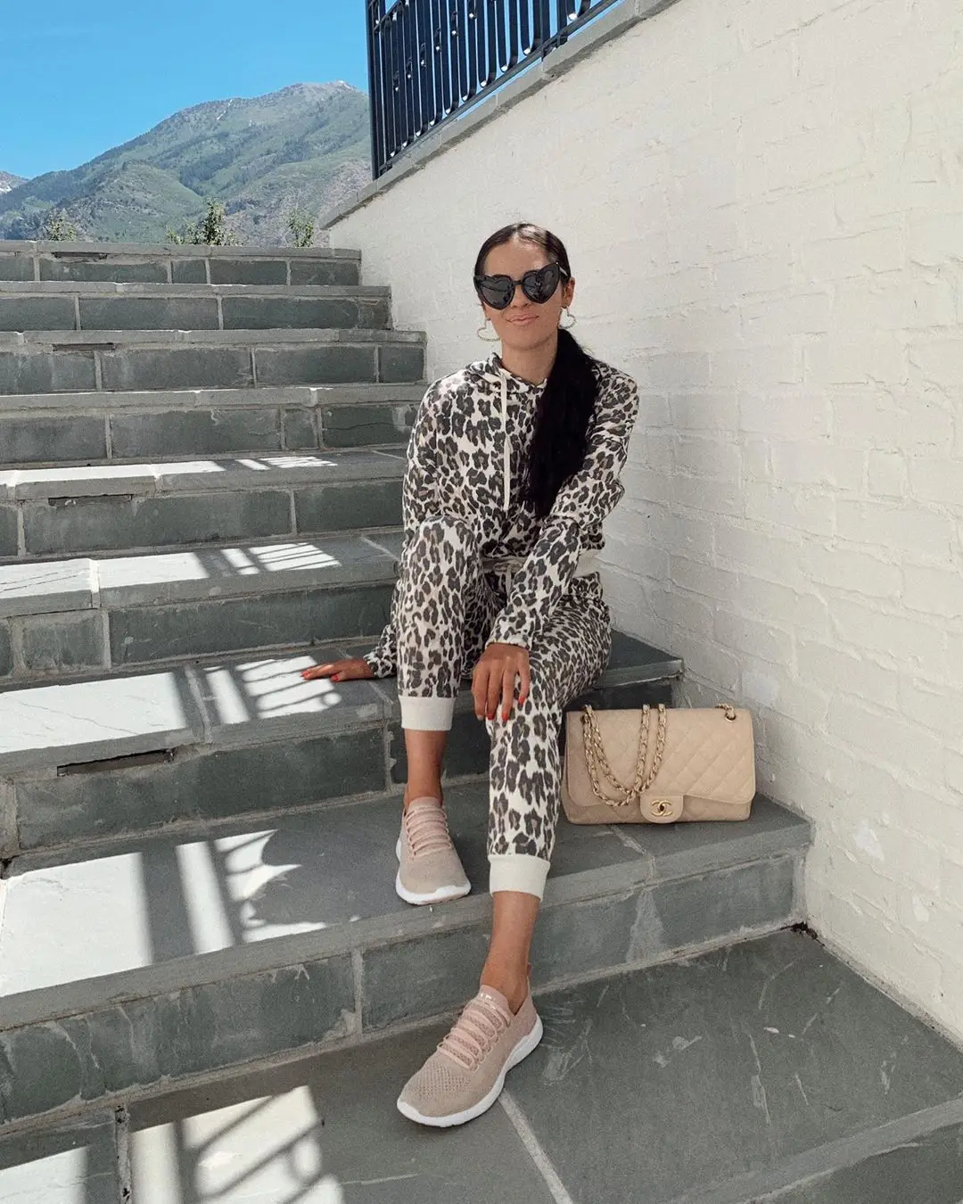 2019 Autumn Winter New Warm Women Two Piece Set leopard Bodycon 2 tracksuit Long Sleeve Hooded Sweatshirt And Pants | Женская одежда