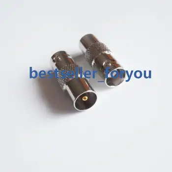

1X Connector BNC Female Jack To IEC PAL DVB-T TV Male Plug Straight RF Adapter Connector