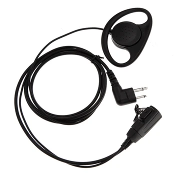 

Ear Hook Anti Noise Accessories Security With Mic PTT Surveillance Walkie Talkie Earphone Police 2 Pin D Shape For Motorola