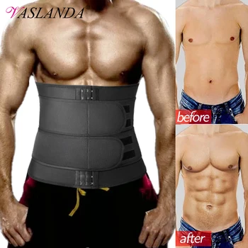

Waist Trainer for Men Weight Loss Sweat Belt Belly Girdle Fat Burner Slimming Body Shaper Compression Straps Workout Slim Corset