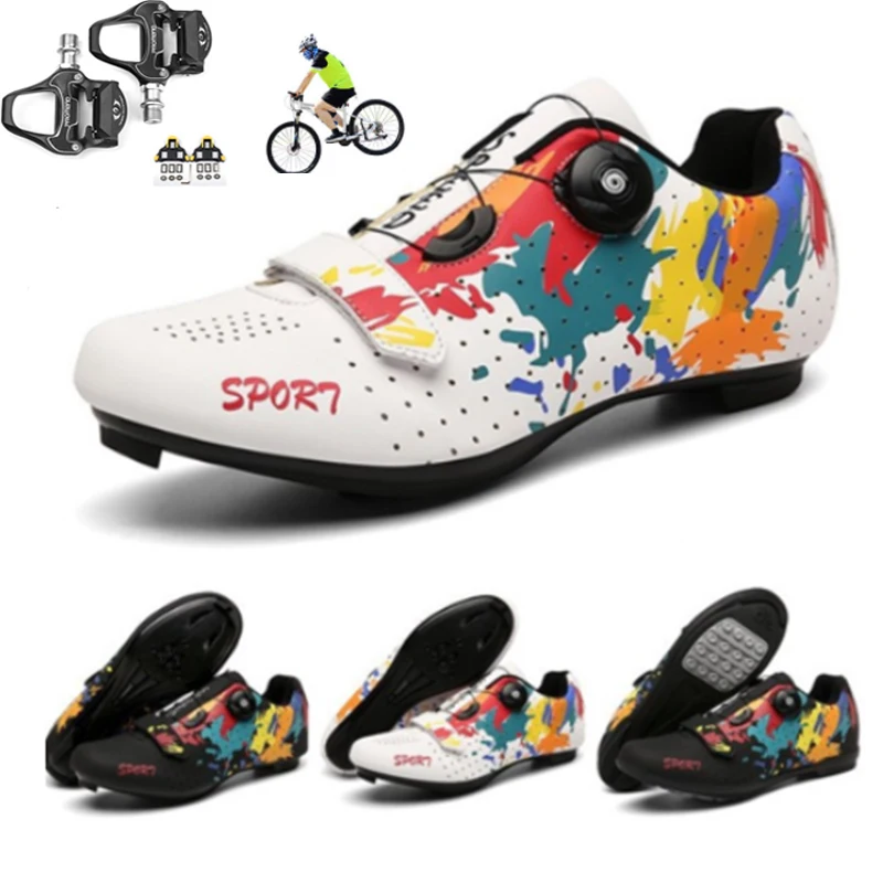 

2020 New Style Cycling Shoes Men Breathable Racing Road Bike Shoes Self-locking Professional Bicycle Sneakers Sports Shoes