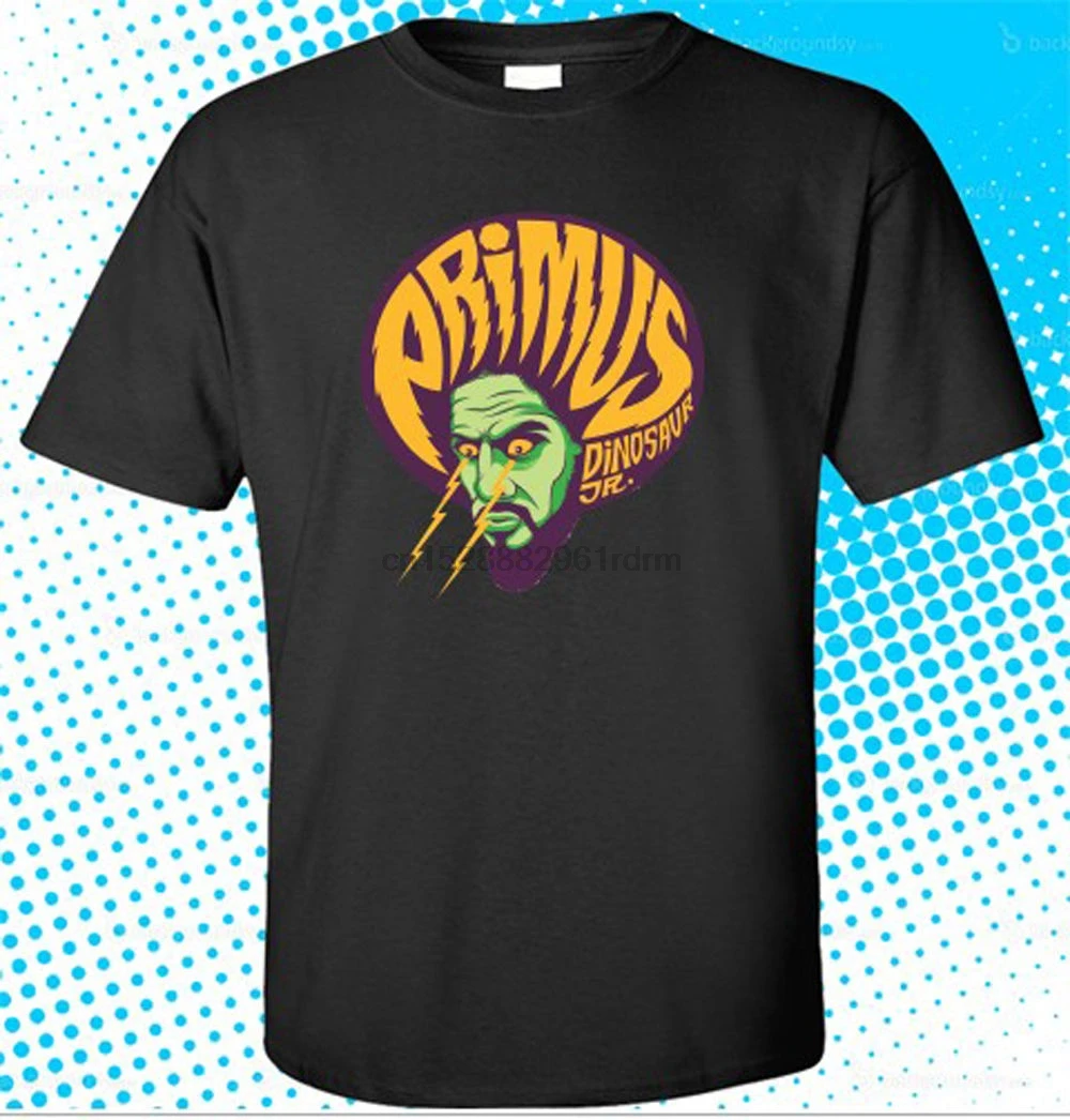 Funny Shirts Crew Neck Short Sleeve NEW Primus Dinosaur Jr Rock Mens Black T Shirt Size S To 3XL 
