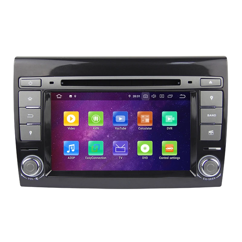 Top Android 9.0 9.1 Car DVD Player 2 din Stereo for Fiat Bravo 2007-2014 Radio NAVI GPS Navigation System 1024*600 Bluetooth Wifi 1