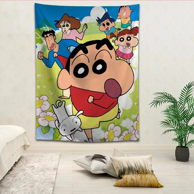 Гобелен на стену Crayon Shin chan, украшения для дома, настенные гобелены для гостиной, спальни, больше размеров - Цвет: 5
