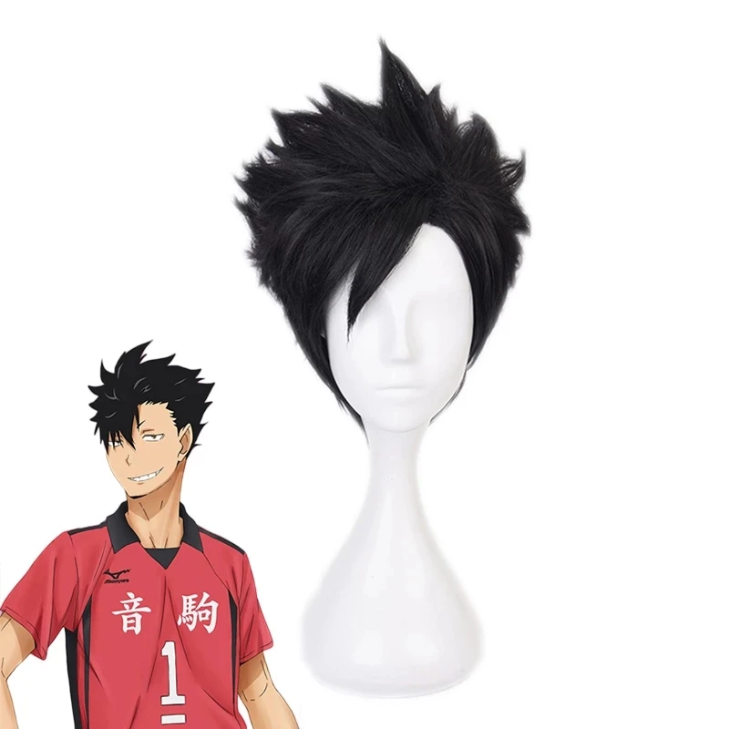 

Haikyuu!! Tetsurou Kuroo Tetsurou Short Black Heat Resistance Synthetic Hair Costume Cosplay Wigs+ Wig Cap