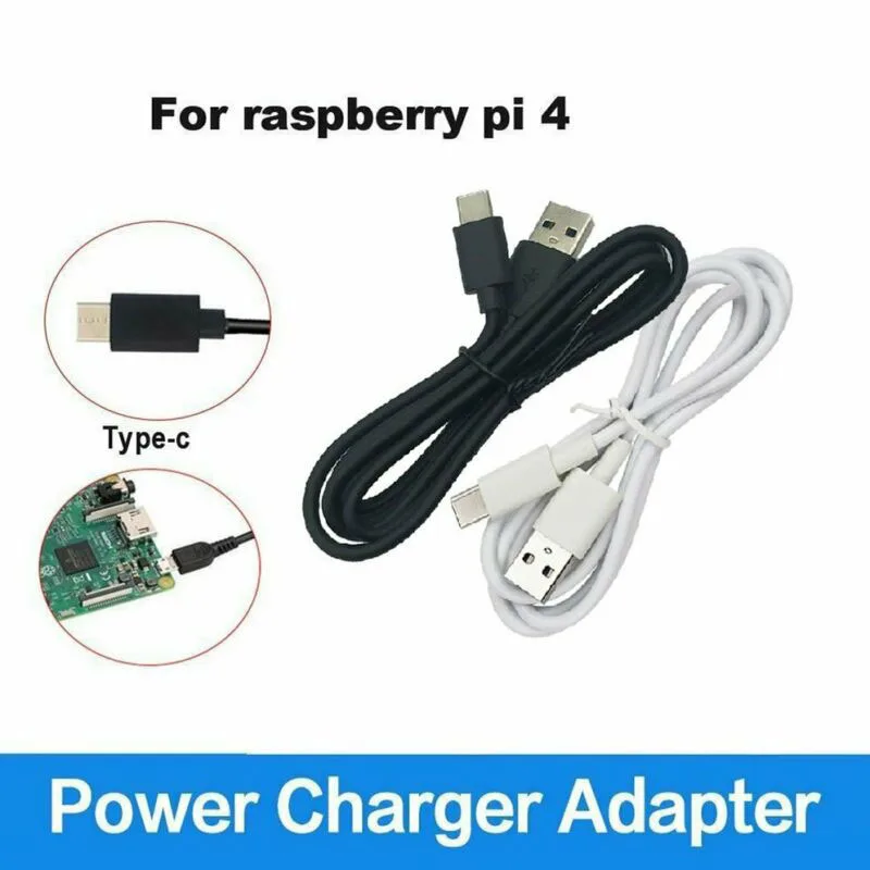 For Raspberry Pi 4 Model 1M 5V Type C USB Data Line Charger Power Cord Adapter 5